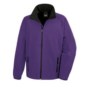 Result Mens Core Printable Softshell Jacket / Purple / Black